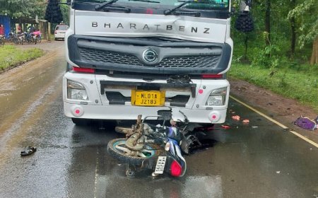 ಲಾರಿಗೆ ಡಿಕ್ಕಿ ಹೊಡೆದ ಬೈಕ್: ಓರ್ವ ಬಲಿ, ಇನ್ನೋರ್ವ ಗಂಭೀರ