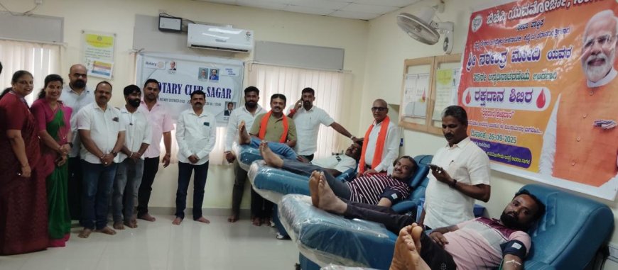 ಮೋದಿ ಜನ್ಮ ದಿನದ ಅಂಗವಾಗಿ ರಕ್ತದಾನ ಶಿಬಿರ