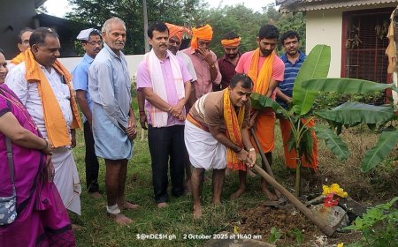 ಹನುಮಂತಕೊಪ್ಪದ ನೂತನ ದೇವಾಲಯದ ಕಟ್ಟಡ ನಿರ್ಮಾಣಕ್ಕೆ ಭೂಮಿಪೂಜೆ