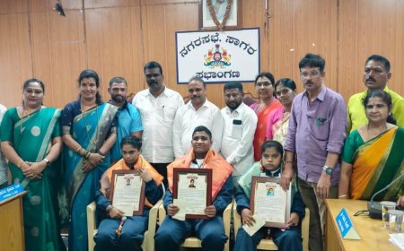 ಅಂತಾರಾಷ್ಟ್ರೀಯ ಸ್ಪರ್ಧೆಯಲ್ಲಿ ಪಾಲ್ಗೊಂಡ ಸಾಧಕರಿಗೆ ಸನ್ಮಾನ