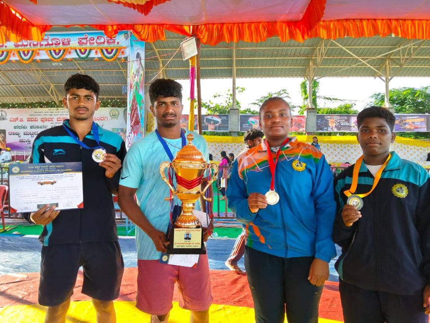 ರಾಜ್ಯಮಟ್ಟದ ಕುಸ್ತಿ ಕ್ರೀಡಾಕೂಟದಲ್ಲಿ ರಾಮನಗರದ ವಿದ್ಯಾರ್ಥಿಗಳ ಸಾಧನೆ