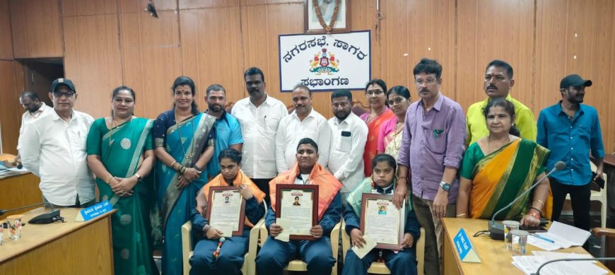 ಅಂತಾರಾಷ್ಟ್ರೀಯ ಸ್ಪರ್ಧೆಯಲ್ಲಿ ಪಾಲ್ಗೊಂಡ ಸಾಧಕರಿಗೆ ಸನ್ಮಾನ