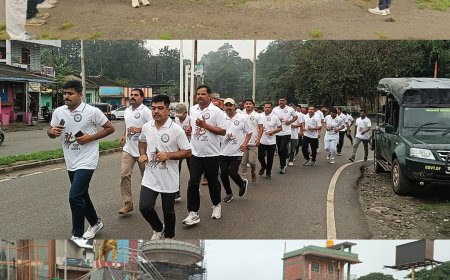 ಪಟೇಲ್ 150 ನೇ ಜನ್ಮದಿನ: ದಾಂಡೇಲಿ ಪೊಲೀಸರಿಂದ ಏಕತಾ ಓಟ