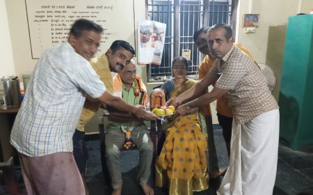 ಸೇವಾ ನಿವೃತ್ತಿ ಹೊಂದಿದ ಜನಾನುರಾಗಿ ಪಶು ವೈದ್ಯ ಡಾ. ಎಂ ಎಂ‌‌ ಹೆಗಡೆ ಅವರಿಗೆ ಸನ್ಮಾನ