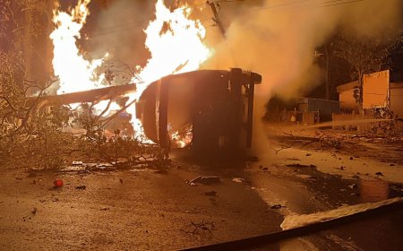 ಅರಬೈಲ್‌ ಘಟ್ಟದಲ್ಲಿ ಬೆಂಕಿಗಾಹುತಿಯಾದ ಸ್ಪಿರಿಟ್‌ ಲಾರಿ