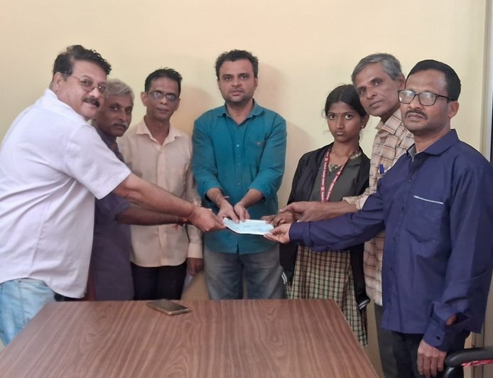 ರಾಷ್ಟ್ರ ಮಟ್ಟಕ್ಕೆ ಆಯ್ಕೆಯಾದ ವಿದ್ಯಾರ್ಥಿನಿಗೆ ಪ್ರೋತ್ಸಾಹಧನ