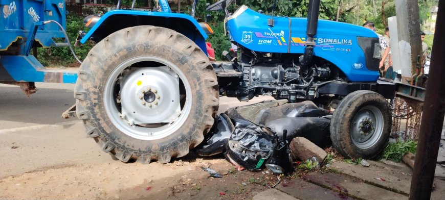 ಬ್ಲಾಕ್ ಕಾಂಗ್ರೆಸ್ ಅಧ್ಯಕ್ಷರ ಸ್ಕೂಟಿಗೆ ಟ್ರ್ಯಾಕ್ಟರ್ ಡಿಕ್ಕಿ: ಮೋಹನ‌ ಹಲವಾಯಿಯವರಿಗೆ ಗಾಯ