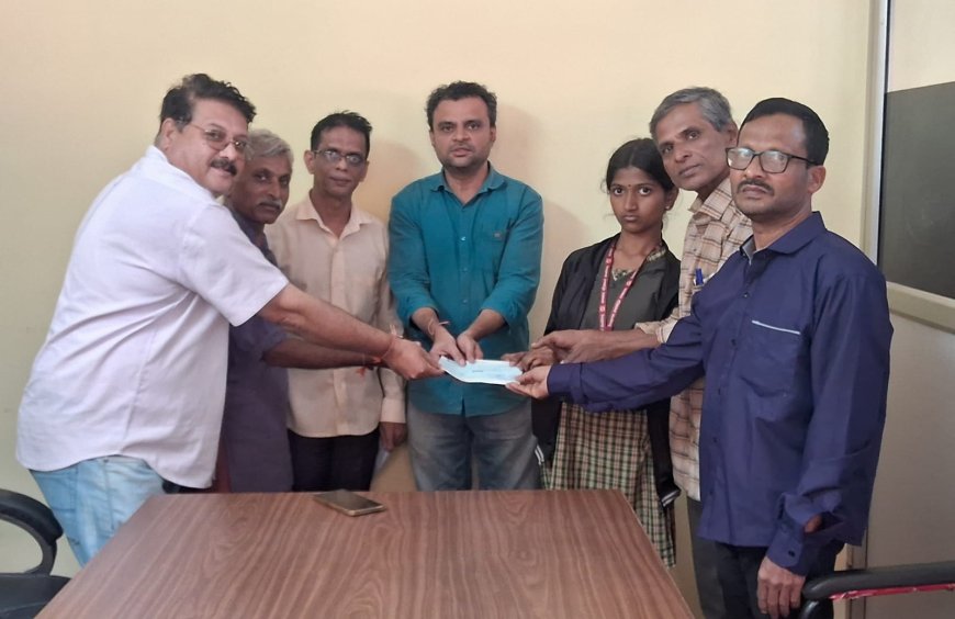 ರಾಷ್ಟ್ರ ಮಟ್ಟಕ್ಕೆ ಆಯ್ಕೆಯಾದ ವಿದ್ಯಾರ್ಥಿನಿಗೆ ಪ್ರೋತ್ಸಾಹಧನ