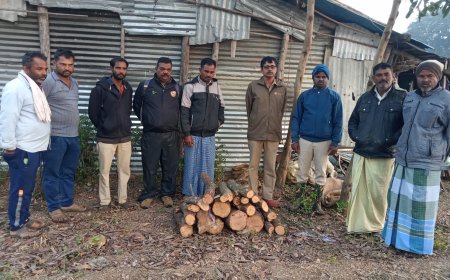 ಮನೆಯಲ್ಲಿ ಅಡಗಿಸಿದ್ದ ಶ್ರೀಗಂಧ ಜಪ್ತಿ – ಆರೋಪಿ ಪರಾರಿ