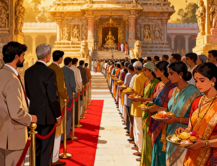 ದೇವಾಲಯಗಳಲ್ಲಿ ಗಣ್ಯರಿಗೆ ಅವಕಾಶ – ಸಾಮಾನ್ಯ ಭಕ್ತರಿಗೆ ನಿರ್ಬಂಧ: ಒಂದು ಸಮಗ್ರ ವಿಶ್ಲೇಷಣೆ