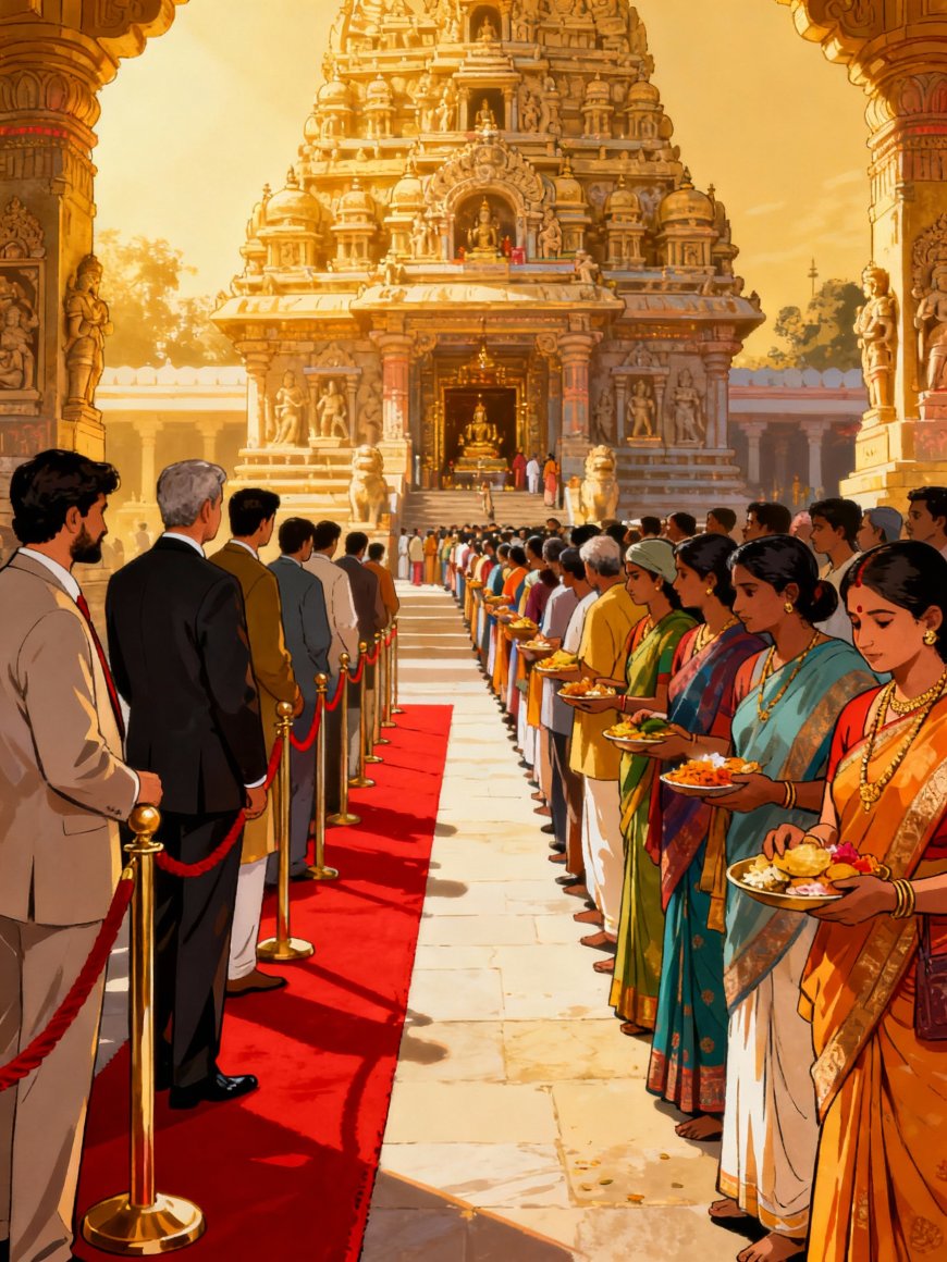 ದೇವಾಲಯಗಳಲ್ಲಿ ಗಣ್ಯರಿಗೆ ಅವಕಾಶ – ಸಾಮಾನ್ಯ ಭಕ್ತರಿಗೆ ನಿರ್ಬಂಧ: ಒಂದು ಸಮಗ್ರ ವಿಶ್ಲೇಷಣೆ