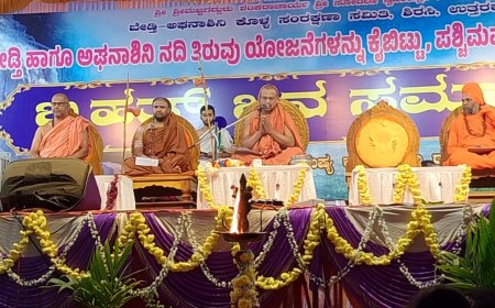 ನದಿಗಳ ಹರಿವು ಬದಲಿಸುವುದು ಭಗವಂತನ ಆಜ್ಞೆ ಮೀರಿದಂತೆ: ಚುನಾವಣಾ ಬಹಿಷ್ಕಾರದ ಎಚ್ಚರಿಕೆ ನೀಡಿದ ಸ್ವರ್ಣವಲ್ಲಿ ಶ್ರೀ