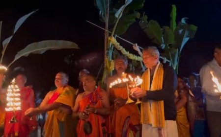 ಗಣೇಶಪಾಲ್ ನದಿ ಸಂಗಮದಲ್ಲಿ ಗಂಗಾರತಿ-ನದೀ ಪೂಜೆ: ನದಿ ಕಣಿವೆ ಸಂರಕ್ಷಣೆಗೆ ವನವಾಸಿಗಳು-ರೈತರು-ಮಹಿಳೆಯರ ಪ್ರಾರ್ಥನೆ