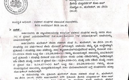 ಹುಲೇಕಲ್ ಸಹಕಾರಿ ಸಂಘಕ್ಕೆ ಚಾಟಿ: ಅಧಿಕಾರ ಮೀರಿ ಸಾಲ ವಸೂಲಿ ಮಾಡಿದ್ದಕ್ಕೆ ಭಾರೀ ದಂಡ!
