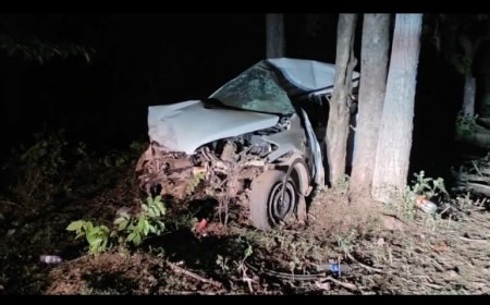 ನಿಯಂತ್ರಣ ತಪ್ಪಿ ಮರಕ್ಕೆ ಗುದ್ದಿದ ಕಾರು; ಇಬ್ಬರು ಸ್ಥಳದಲ್ಲೇ ಸಾವು, ಓರ್ವ ಗಂಭೀರ!