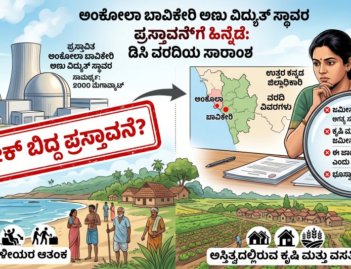 ಅಂಕೋಲಾದ ಬಾವಿಕೇರಿ ಅಣು ವಿದ್ಯುತ್ ಸ್ಥಾವರ ಪ್ರಸ್ತಾವನೆಗೆ ಬ್ರೇಕ್? ಜಿಲ್ಲಾಧಿಕಾರಿಗಳ ವರದಿಯಲ್ಲೇನಿದೆ?