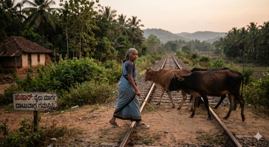 ಹಳಿ ದಾಟುವಾಗ ಸಂಭವಿಸಿದ ಭೀಕರ ದುರಂತ: ಭಟ್ಕಳದಲ್ಲಿ ರೈಲು ಡಿಕ್ಕಿಯಾಗಿ ವೃದ್ಧೆ ಸಾವು