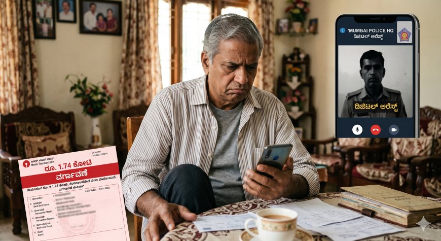ಡಿಜಿಟಲ್ ಅರೆಸ್ಟ್ ಹೆಸರಲ್ಲಿ ಯಲ್ಲಾಪುರದ ಕೃಷಿಕನಿಗೆ ಬರೋಬ್ಬರಿ ₹1.74 ಕೋಟಿ ಪಂಗನಾಮ!