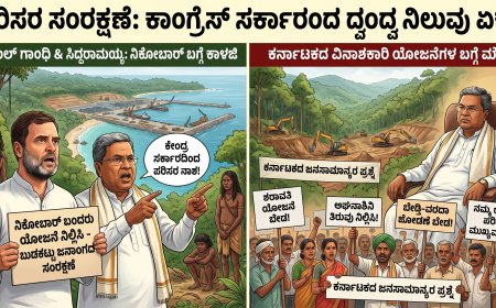 ಪರಿಸರ ಸಂರಕ್ಷಣೆ: ಕಾಂಗ್ರೆಸ್ ನಾಯಕರ ಇಬ್ಬಂದಿ ನೀತಿ ಹಾಗೂ ಜನರ ಪ್ರಶ್ನೆಗಳು