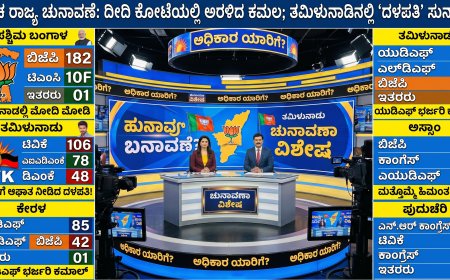 ಪಂಚ ರಾಜ್ಯ ಚುನಾವಣಾ ಫಲಿತಾಂಶ: ದೀದಿ ಕೋಟೆಯಲ್ಲಿ ಅರಳಿದ ಕಮಲ; ತಮಿಳುನಾಡಿನಲ್ಲಿ 'ದಳಪತಿ' ಸುನಾಮಿ!