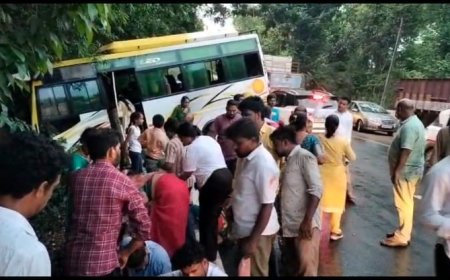 ಮನೆಬಾಗಿಲಲ್ಲೇ ಕಾದಿತ್ತು ಮೃತ್ಯು ಸದೃಶ ಅಪಘಾತ; ಮದುವೆ ಸಂಭ್ರಮ ಮುಗಿಸಿ ಮರಳುತ್ತಿದ್ದ 10ಕ್ಕೂ ಹೆಚ್ಚು ಜನರಿಗೆ ಗಾಯ!