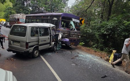 ಗೋವಾದಲ್ಲಿ ಭೀಕರ ಅಪಘಾತ: ಶಿರಸಿ ಮೂಲದ ಓಮಿನಿ ಚಾಲಕನಿಗೆ ಗಂಭೀರ ಗಾಯ, ಮೂವರು ಆಸ್ಪತ್ರೆಗೆ ದಾಖಲು!