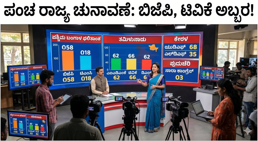 ಪಂಚ ರಾಜ್ಯ ಚುನಾವಣಾ ಫಲಿತಾಂಶ: ದಿದಿ ನಾಡಿನಲ್ಲಿ ಮೋದಿ ಮೋಡಿ; ತಮಿಳುನಾಡಿನಲ್ಲಿ 'ದಳಪತಿ' ಅಬ್ಬರ! (ಲೇಟೆಸ್ಟ್‌ ಟ್ರೆಂಡ್)