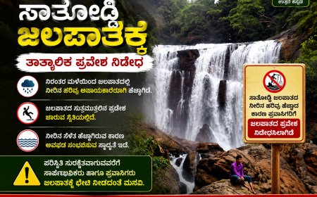 ಸಾತೋಡ್ಡಿ ಜಲಪಾತಕ್ಕೆ ತಾತ್ಕಾಲಿಕ ಪ್ರವೇಶ ನಿಷೇಧ; ಅರಣ್ಯ ಇಲಾಖೆಯಿಂದ ಕಟ್ಟುನಿಟ್ಟಿನ ಕ್ರಮ