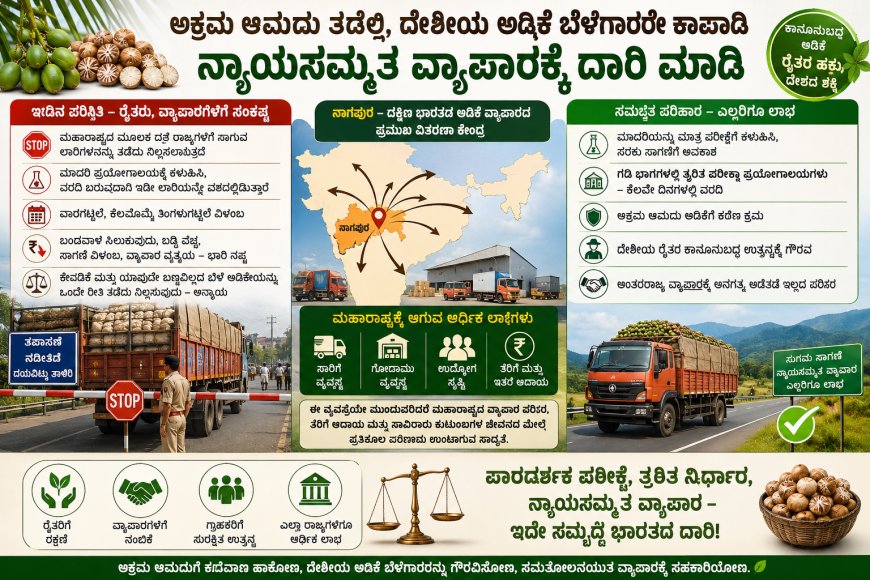 ರೈತನ ಅಡಿಕೆಗೆ ಅನಗತ್ಯ ತಡೆ – ಏನಾಗ್ತಿದೆ ಮಹಾರಾಷ್ಟ್ರದಲ್ಲಿ?