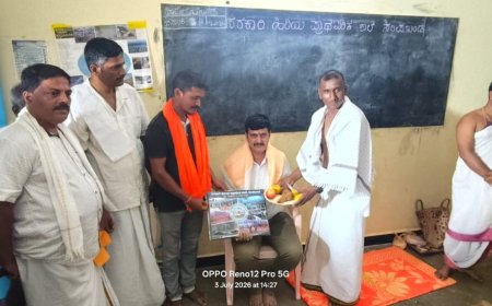 ಶಾಲೆಗೆ ನೂತನ ಕೊಠಡಿಗಳ ಲೋಕಾರ್ಪಣೆ: ಗಣಹೋಮ, ವಾಸ್ತುಶಾಂತಿ, ಸತ್ಯನಾರಾಯಣ ಪೂಜೆ ವಿಜೃಂಭಣೆ – ಅನಂತಮೂರ್ತಿ ಹೆಗಡೆಗೆ ಸನ್ಮಾನ
