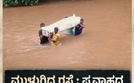 ಜನಜೀವನಕ್ಕೆ ರಸ್ತೆ ಇಲ್ಲದ ಸಂಕಷ್ಟ: ಆಳೆತ್ತರ ನೀರಿನಲ್ಲಿ ಜೀವ ಕೈಯಲ್ಲಿಟ್ಟು ಸಂಚರಿಸುವ ದೊಡ್ಡಹಿತ್ತಲಕೇರಿ ನಿವಾಸಿಗಳು