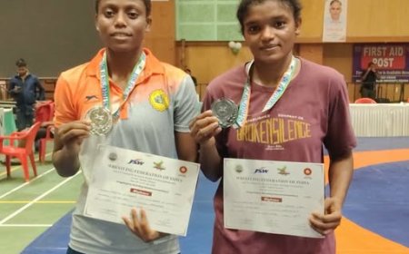 ರಾಷ್ಟ್ರಮಟ್ಟದ ಕುಸ್ತಿಯಲ್ಲಿ ಮಿಂಚಿದ ಸಿದ್ದಿ ಸಮುದಾಯದ ಪುತ್ರಿಯರು; ಶಾಲಿನಾಗೆ ಬೆಳ್ಳಿ, ಪ್ರಿನ್ಸಿಟಾಗೆ ಕಂಚು