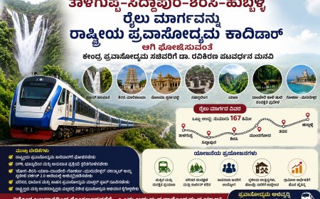 ತಾಳಗುಪ್ಪ–ಶಿರಸಿ–ಹುಬ್ಬಳ್ಳಿ ರೈಲು ಮಾರ್ಗವನ್ನು ರಾಷ್ಟ್ರೀಯ ಪ್ರವಾಸೋದ್ಯಮ ಕಾರಿಡಾರ್ ಆಗಿ ಘೋಷಿಸುವಂತೆ ಕೇಂದ್ರ ಪ್ರವಾಸೋದ್ಯಮ ಸಚಿವರಿಗೆ ಡಾ. ರವಿಕಿರಣ ಪಟವರ್ಧನ ಮನವಿ