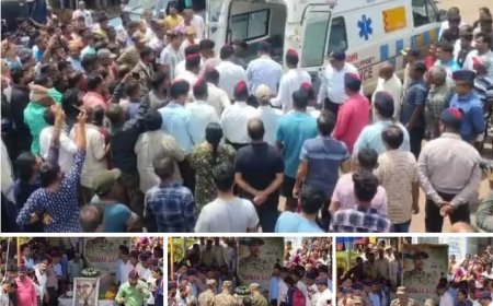 ದೇಶಕ್ಕಾಗಿ ಜೀವ ಮುಡಿಪಾಗಿಟ್ಟ ಯೋಧ ಈಶ್ವರ ನಾಯ್ಕರಿಗೆ ಅಂತಿಮ ನಮನ: ಕಂಬನಿ ಮಿಡಿದ ಜೋಯಿಡಾ