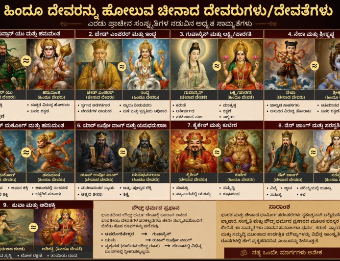 ಹಿಂದೂ ದೇವರನ್ನು ಹೋಲುವ ಚೀನಾದ ದೇವರುಗಳು/ದೇವತೆಗಳು: ಸಂಸ್ಕೃತಿಗಳ ನಡುವಿನ ಆಶ್ಚರ್ಯಕರ ಸಾಮ್ಯತೆಗಳು