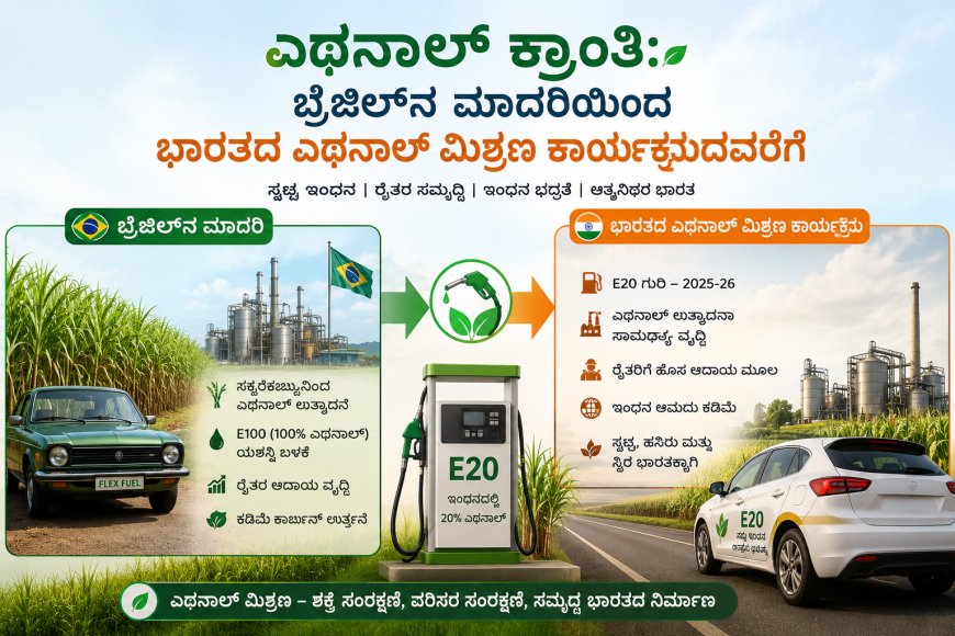 ಎಥನಾಲ್ ಕ್ರಾಂತಿ: ಬ್ರೆಜಿಲ್‌ನ ಮಾದರಿಯಿಂದ ಭಾರತದ ಎಥನಾಲ್ ಮಿಶ್ರಣ ಕಾರ್ಯಕ್ರಮದವರೆಗೆ