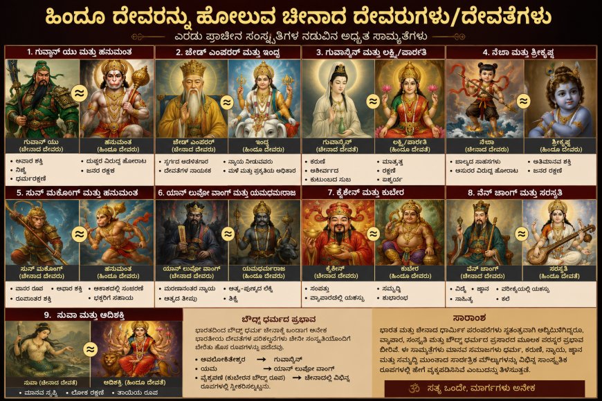 ಹಿಂದೂ ದೇವರನ್ನು ಹೋಲುವ ಚೀನಾದ ದೇವರುಗಳು/ದೇವತೆಗಳು: ಸಂಸ್ಕೃತಿಗಳ ನಡುವಿನ ಆಶ್ಚರ್ಯಕರ ಸಾಮ್ಯತೆಗಳು