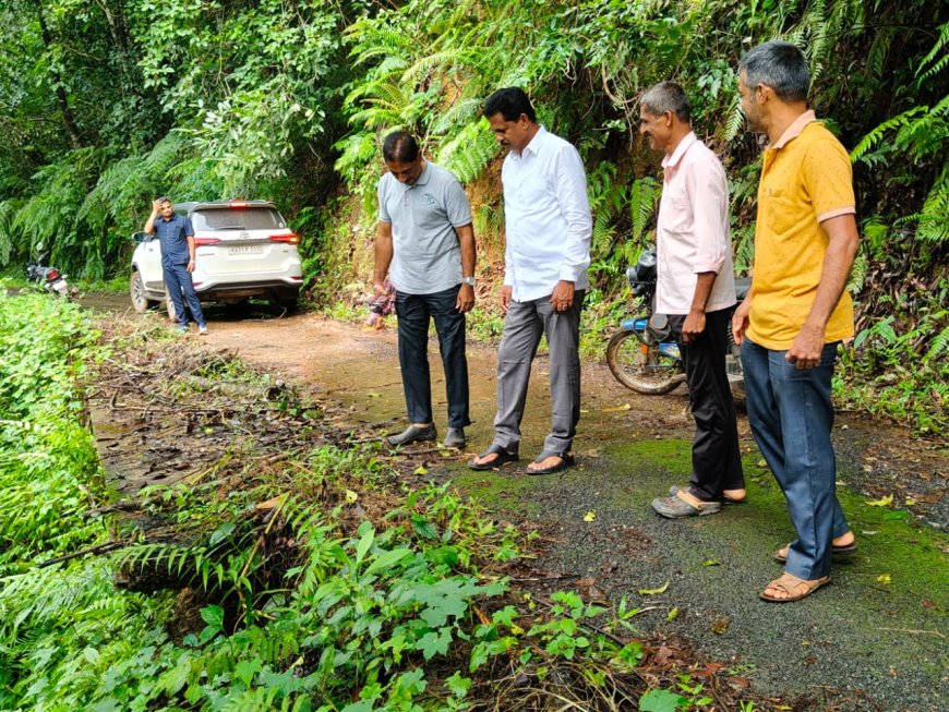 ಎರಡು ವರ್ಷಗಳ ಹಿಂದೆ ಕುಸಿದ ರಸ್ತೆ ದುರಸ್ತಿಗೆ ಒತ್ತಾಯ: ಶಾಸಕ ಭೀಮಣ್ಣ ನಾಯ್ಕ್‌ಗೆ ಶೇಡಿ ದಂಟಕಲ್ ಗ್ರಾಮಸ್ಥರ ಮನವಿ