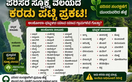 ಪರಿಸರ ಸೂಕ್ಷ್ಮ ವಲಯದ ಕರಡು ಪಟ್ಟಿ ಪ್ರಕಟ: ಅಂಕೋಲಾ-ಭಟ್ಕಳದ  ಯಾವ ಯಾವ ಗ್ರಾಮಗಳಿವೆ ಗೊತ್ತಾ? ಇಲ್ಲಿದೆ ವಿವರ