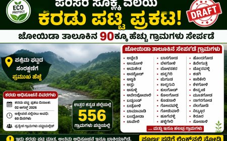 ಪರಿಸರ ಸೂಕ್ಷ್ಮ ವಲಯ ಕರಡು ಪಟ್ಟಿ ಪ್ರಕಟ: ಜೋಯಿಡಾ ತಾಲೂಕಿನ 90ಕ್ಕೂ ಹೆಚ್ಚು ಗ್ರಾಮಗಳು ಸೇರ್ಪಡೆ; ಯಾವ ಯಾವ ಊರುಗಳಿವೆ? ಇಲ್ಲಿ ನೋಡಿ