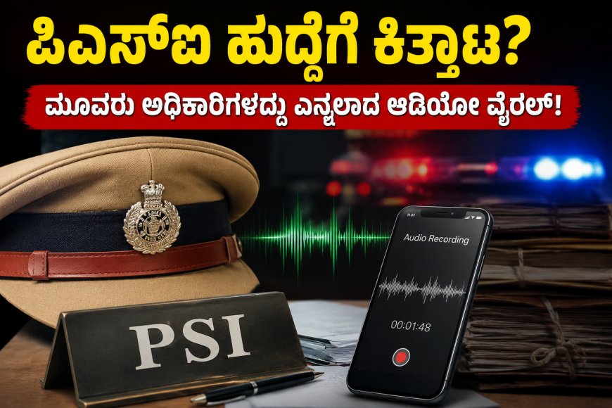 ಪಿಎಸ್ಐ ಹುದ್ದೆಗೆ ಕಿತ್ತಾಟ? ಮೂವರು ಅಧಿಕಾರಿಗಳದ್ದು ಎನ್ನಲಾದ ಆಡಿಯೋ ವೈರಲ್!