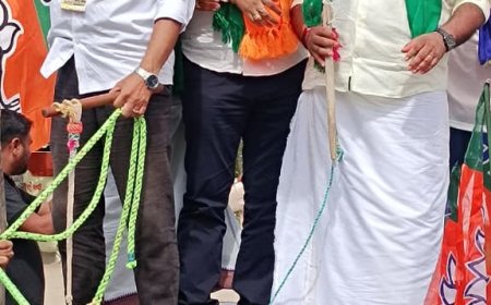 ಬಳ್ಳಾರಿ ಚಲೋ ಪಾದಯಾತ್ರೆಯಲ್ಲಿ ಉತ್ತರ ಕನ್ನಡದ ಬಿಜೆಪಿ ರೈತ ಮೋರ್ಚಾ ಭಾಗಿ