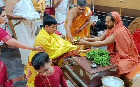 ಸೋಂದಾ ಸ್ವರ್ಣವಲ್ಲಿ ಮಠದ ಚಾತುರ್ಮಾಸ್ಯ ವೃತಾಚರಣೆಯಲ್ಲಿ ಅನಂತಮೂರ್ತಿ ಹೆಗಡೆ ಭಾಗಿ