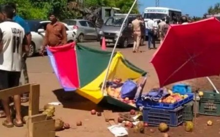 ನಿಲ್ಲಿಸಿದ್ದ ಲಾರಿ ಏಕಾಏಕಿ ಚಲಿಸಿ ಎಳೆನೀರು ವ್ಯಾಪಾರಿ ಸಾವು