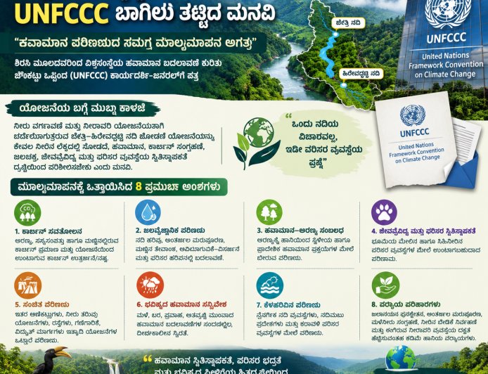 ಬೆಡ್ತಿ–ಹಿರೇವಡ್ಡಟ್ಟಿ ನದಿ ಜೋಡಣೆ ಯೋಜನೆಗೆ ಹವಾಮಾನ ಪರಿಣಾಮದ ಮೌಲ್ಯಮಾಪನ ಅಗತ್ಯ