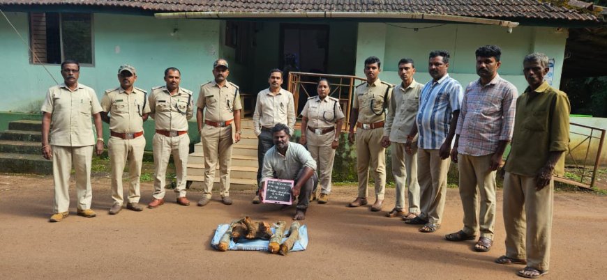 ಅಕ್ರಮವಾಗಿ ಶ್ರೀಗಂಧ ಕೆತ್ತನೆ: ಓರ್ವ ಆರೋಪಿ ಬಂಧನ